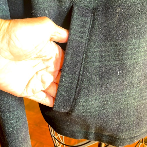 ⚔️⚔️⚔️BOGOHO ⚔️⚔️⚔️Blue and Green Plaid Wool Blend Jacket - Picture 5 of 10